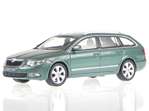 Skoda Superb 2 Combi malachit gruen Modellauto 143AB-015QB Abrex 1:43 von Abrex