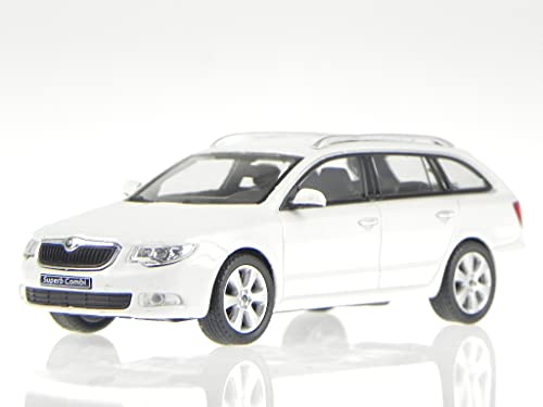 Skoda Superb 2 Combi weiss Modellauto 143AB-015E Abrex 1:43 von Abrex