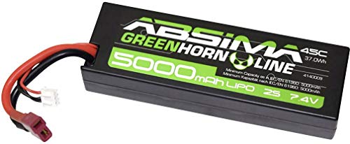 Absima 4140009 RC Car/RC Auto LiPo Stick Akku-Pack 7.4V-45C 5000 Hardcase (T-Plug) von Absima