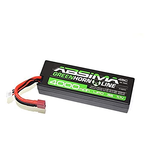 Absima 4140010 4140010-Absima Car/RC Auto LiPo Stick Akku-Pack 11.1V-45C 4000 Hardcase (T-Plug), Mehrfarbig, S von Absima