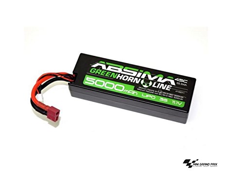 Absima 4140011 4140011-Absima Car/RC Auto LiPo Stick Akku-Pack 11.1V-45C 5000 Hardcase (T-Plug), Mehrfarbig von Absima