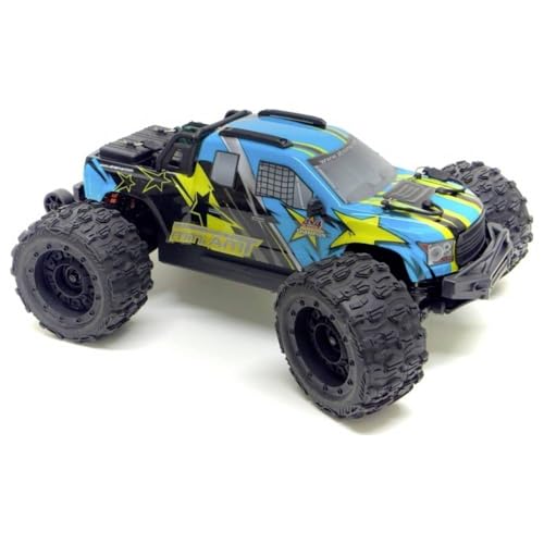 Absima Mini AMT Fluo Blau Brushless 1:16 RC Modellauto Elektro Monstertruck Allradantrieb (4WD) RTR 2,4 GHz von Absima