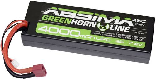 Absima Modellbau-Akkupack (LiPo) 7.4V 4000 mAh Zellen-Zahl: 2 45 C Box Hardcase T-Stecksystem von Absima