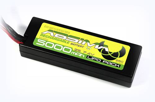 Absima Modellbau-Akkupack (LiPo) 7.4V 5000 mAh 25 C Box Hardcase Tamiya-Stecker von Absima