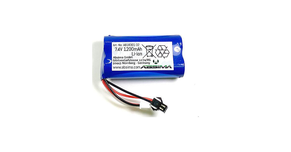 Li-Ion Batterie Pack (7.4 1200mAh) blau von Absima