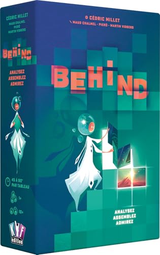 Asmodee - Behind – AS Or 2025 "Initié – Gesellschaftsspiele – Abzug und Logik – Rätselspiel – Analysieren, Zusammenbauen, Bewundern – Kooperatives Spiel ab 10 Jahren – französische Version, KYF von Asmodee