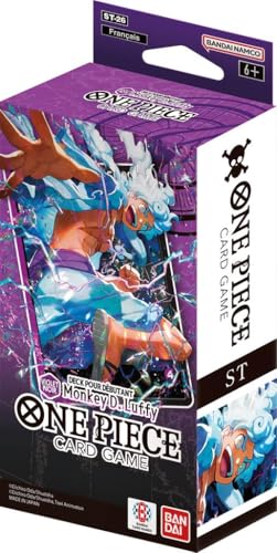 One Piece Card Game - ST-26 Purple/Black Monkey.D.Luffy - Französische Version - Enthält 1 Booster von OP11 - lebendige Fäuste wie der Blitz von Abysse Corp