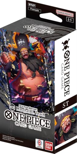 One Piece Card Game - ST-27 Black Marshall.D.Teach - Französische Version - Enthält 1 Booster von OP11 - lebendige Fäuste wie der Blitz von Abysse Corp