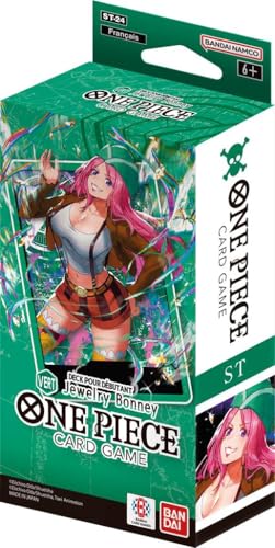 One Piece Card Game Starter Deck ST-24 Green Jewelry Bonney - Französische Version - Enthält 1 Booster von OP11 - Lebendige Fäuste wie der Blitz von Abysse Corp
