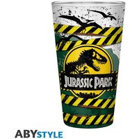 JURASSIC PARK - Large Glass - -Danger High Voltage - von Abysse Corps