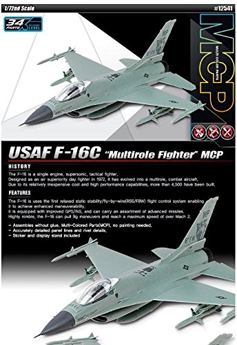 AEREO USAF F-16C MULTIROLE FIGHTER MCP KIT 1:72 Academy Kit Flugzeugmodell Modellbausatz Druckguss von Academy