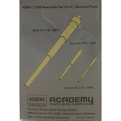 Academy 1:350 Metallrohr-Set (36 STK.) für Bismarck/Tirpitz (Tamiya von Academy
