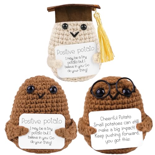 Accokids 3PCS Positive Potato Pocket Hug, Positive Kartoffel aus Wolle, Aufmunterung Geschenke mit positiver Energie Karten für Familie, Freunde, Kollegen, Männer, Frauen Accokids 3PCS Positive Potato Pocket Hug, Positive Kartoffel aus Wolle, Aufmunterung Geschenke mit positiver Energie Karten für Familie, Freunde, Kollegen, Männer, Frauen von Accokids