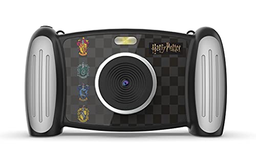 Accutime HPC3074 Harry Potter Interaktive Kinderkamera, 5MP Foto, 1080p Videoauflösung, 4-Fach Zoom, 5 lustige Filter & Special Effekts, 4 Coole Spiele, 2in1 Bildschirm, mit Micro SD Karte, schwarz von Accutime