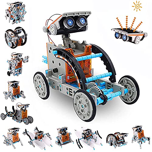 ACELIFE STEM Solar Roboter Kit, 12-in-1 DIY Bauspielzeug Angetrieben durch Solarenergie, Konstruktionsset für Kinder Spielzeug im Alter von 8-12+ Jahren, Jungen und Mädchen, Geschenk für Geburtstag von ACELIFE