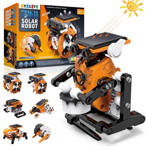Solar Roboter Spielzeug ab 8 Jahre, Bausatz Roboter mit Solarenergie-Antrieb, STEM Solar Roboter für Kinder, Bauspielzeug Spielzeug Weihnachten Geschenke Spielzeug für Jungen Mädchen 8-12 von ACELIFE