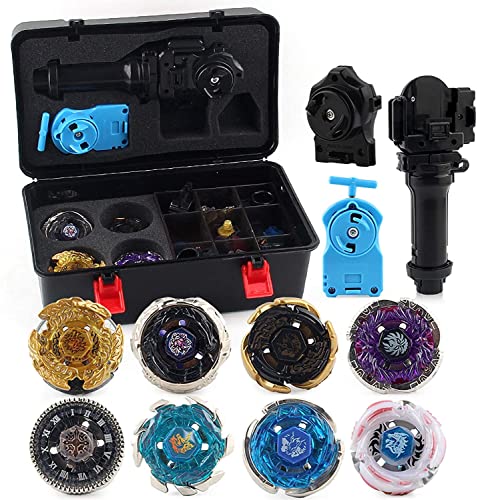 8 Stück Gyro Burst Starter Kampfkreisel, 4D Fusion Kreisel Kinder Spielzeug Mit Sender Und Griff, Kampfplatte Battling Toys von Acebwhtoy