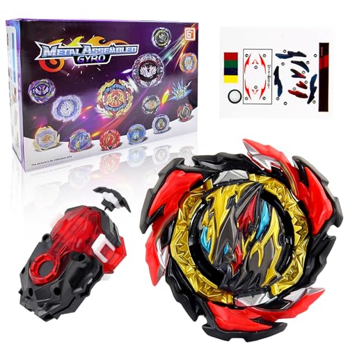 Bey Burst Turbo Blade Set, 4D Metall Fusion kampfkreisel, Kampf Launcher Mit Griff, Kreisel Spielzeug Geschenk Für Kinder, Jugendliche Und Erwachsene von Acebwhtoy