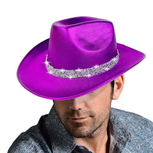 Aceirropy Cosplay Cowboy Hut, Cowboyhut | Cosplay -Kostüm Glitter Disco Outfit - Stilvoller Cowboyhut im westlichen Thema für Halloween, Rollenspiel für Männer, Frauen und Erwachsene Aceirropy Cosplay Cowboy Hut, Cowboyhut | Cosplay -Kostüm Glitter Disco Outfit - Stilvoller Cowboyhut im westlichen Thema für Halloween, Rollenspiel für Männer, Frauen und Erwachsene von Aceirropy