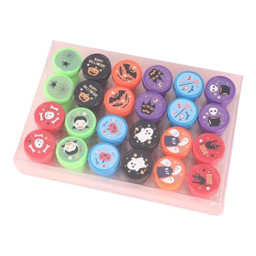Aceirropy Stempel-Set für Halloween, Stempel-Set, Halloween, sortiert, selbstfärbend, gruselig, niedlich, Spielpreise, Süßes oder Saures, Cartoon-Partygeschenke für Halloween Aceirropy Stempel-Set für Halloween, Stempel-Set, Halloween, sortiert, selbstfärbend, gruselig, niedlich, Spielpreise, Süßes oder Saures, Cartoon-Partygeschenke für Halloween von Aceirropy