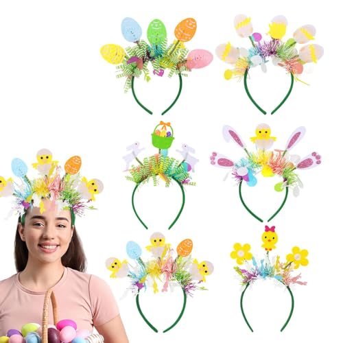 Aceirropy -Stirnbänder für Kinder,-Stirnband-Haarband | 6 Stück -Kopfbedeckung, Hasen-Ei-Huhn-Haarreifen,Fröhlicher tag, Haarband, kopfschnalle, niedlicher Haarschmuck für die party Aceirropy -Stirnbänder für Kinder,-Stirnband-Haarband | 6 Stück -Kopfbedeckung, Hasen-Ei-Huhn-Haarreifen,Fröhlicher tag, Haarband, kopfschnalle, niedlicher Haarschmuck für die party von Aceirropy