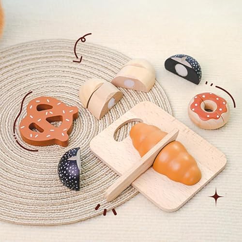 Acelane Kinder Küchenzubehör, Holz Lebensmittel Spielzeug Set, Schneiden Brot Spielzeug Spielset, für Jungen Mädchen ab 3 Jahre alt Rolle Spielen Geschenk Acelane Kinder Küchenzubehör, Holz Lebensmittel Spielzeug Set, Schneiden Brot Spielzeug Spielset, für Jungen Mädchen ab 3 Jahre alt Rolle Spielen Geschenk von Acelane