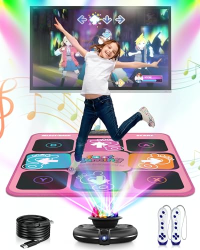 Acelufly Tanzmatte Spielzeug für Mädchen, Wireless Music Electronic Dance Pad für TV mit HD-Kamera, Familie Party/Geburtstag/Weihnachten/Neujahr Geschenk für 4 5 6 7 8 9 10 11+ Jahr alte Kinder von Acelufly