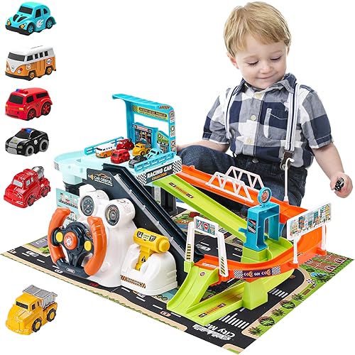 Auto Abenteuer Spielzeug Autos Rennstrecken-Spielzeug, 2 IN 1 großes Kinderautospielzeug mit Musik, Vorschul-pädagogisches und interaktives Spielzeug für Kleinkinder 3 4 5 6 Jahre alte Jungen Mädchen Auto Abenteuer Spielzeug Autos Rennstrecken-Spielzeug, 2 IN 1 großes Kinderautospielzeug mit Musik, Vorschul-pädagogisches und interaktives Spielzeug für Kleinkinder 3 4 5 6 Jahre alte Jungen Mädchen von Acemall