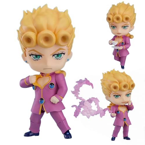 Acfigure Anime JoJo's Golden Wind 10CM Moveable Action with Accessories Figure Giorno Giovanna Guido Mista Pannacotta Ghirga Narancia Fugo Figures Model for Display and Gift (Giorno Giovanna) von Acfigure