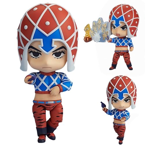 Acfigure Anime JoJo's Golden Wind 10CM Moveable Action with Accessories Figure Giorno Giovanna Guido Mista Pannacotta Ghirga Narancia Fugo Figures Model for Display and Gift (Guido Mista) von Acfigure