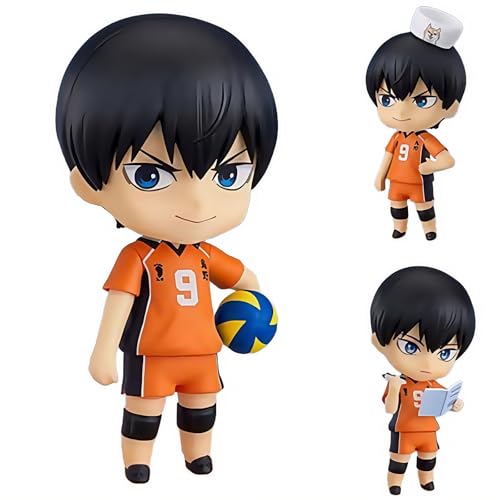 Acfigure Hinata Shoyo Tobio Kageyama 10 cm PVC bewegliche Action mit Zubehör Figur Anime Haikyu!! Figuren Statue ersetzen Gesicht und Teile für Dekor und Sammlerstück Geschenk (Tobio Kageyama) von Acfigure