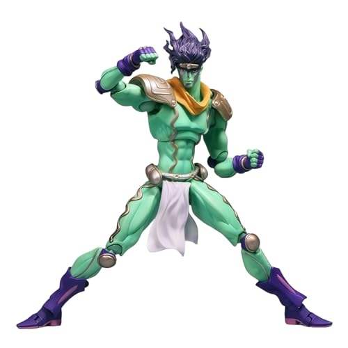 Acfigure JoJo's Jotaro Star Platinum Cujoh Jolyne Stone Free Action Moveable with Accessories Figure Anime 17CM PVC Boxed Figures for Decor Display and Collectible Gift (Star Platinum Green) von Acfigure