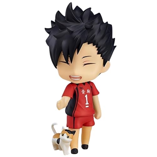 Kuroo Tetsurou Anime Figuren 10cm Haikyuu Charakter Figur Sammelstatuen mit beweglichen und austauschbaren Teilen zur Dekoration (Kuroo Tetsurou) von Acfigure