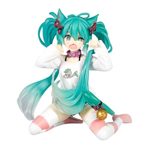 Miku Anime-Figur, Statue, Höhe 11,5 cm, Cartoon-Charakter, PVC-Material, Modell, kniende Position, Schreibtisch, Ornamente, Sammlerstücke, Geschenke Miku Anime-Figur, Statue, Höhe 11,5 cm, Cartoon-Charakter, PVC-Material, Modell, kniende Position, Schreibtisch, Ornamente, Sammlerstücke, Geschenke von Acfigure