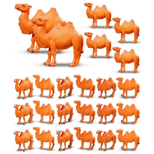 Voragrl Kamelfiguren, Miniaturspielzeug, Kamelmodelle, Tierfiguren für Kuchendekoration, Heimschreibtisch, Dekoration, 24 Stück von Acfthepiey