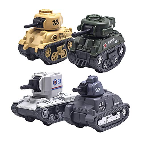 AchidistviQ 1: 64 Mini Pullback Tanks, Baufahrzeuge Pull Back Autospielzeug Geschenk Für Jungen Mädchen Geburtstagsfeier Begünstigt Kinder Lernspielzeug Zufällige Farbe von AchidistviQ