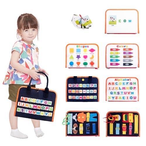 Achiyway Busy Board 4-Schichten Multifunktional Activity Board Montessori Spielzeug Ab 1 2 3 4 5 Jahre Geschenke für Kleinkinder,Die Lernen,Sich Selbst Anzuziehen,Alphabete,Zahlen,Farben Erkennen Achiyway Busy Board 4-Schichten Multifunktional Activity Board Montessori Spielzeug Ab 1 2 3 4 5 Jahre Geschenke für Kleinkinder,Die Lernen,Sich Selbst Anzuziehen,Alphabete,Zahlen,Farben Erkennen von Achiyway