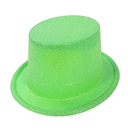 Achlibe Top Hats for Adults Glitter Smoking Hats Costume Magician Hats Party Favors Unisex Hats Topper Hat, (Fluorescent Green, One Size) von Achlibe