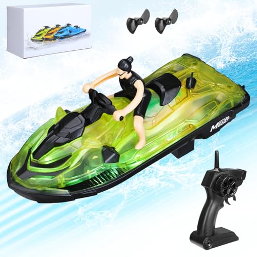 Ferngesteuertes Boot,RC Boot mit LED-Licht für Kinder und Erwachsene, 2,4GHz Speedboat RC Rennboote mit 3 Akkus, Selbstregulierung RC-Motorboot Poolspielzeug für Pools und Seen Ferngesteuertes Boot,RC Boot mit LED-Licht für Kinder und Erwachsene, 2,4GHz Speedboat RC Rennboote mit 3 Akkus, Selbstregulierung RC-Motorboot Poolspielzeug für Pools und Seen von Achort