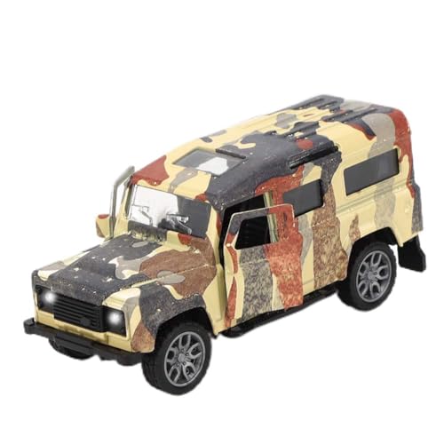 1:32 Coole Camouflage Auto Skala Hohe Simulation Pull-Zurück Auto Spielzeug Kinder Kinder Fahrzeugmodell mit Hellem Sound (Wüstencamouflage) von Acouto