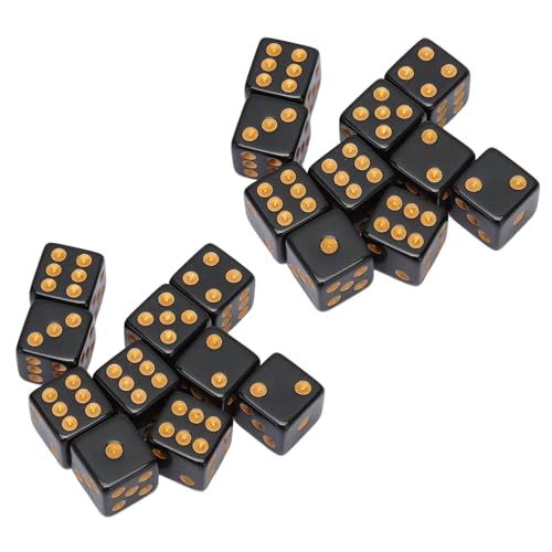 20 Schwarze Würfel, 6-seitige Kunststoffwürfel für Tischtafeln, G, Matheunterricht, Partys, Abgerundeter, Ideal für Anwendungen, Brettwürfel, Mathematik und Spiele. 20 Schwarze Würfel, 6-seitige Kunststoffwürfel für Tischtafeln, G, Matheunterricht, Partys, Abgerundeter, Ideal für Anwendungen, Brettwürfel, Mathematik und Spiele. von Acouto