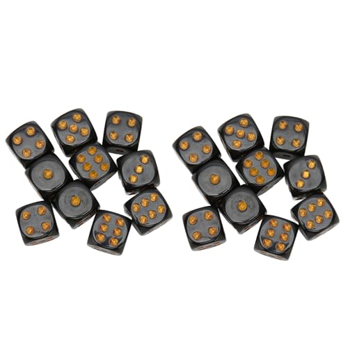 20 Schwarze Würfel, 6-seitige Kunststoffwürfel für Tischtafeln, G, Matheunterricht, Partys, Abgerundeter, Ideal für Anwendungen, Brettwürfel, Mathematik und Spiele. 20 Schwarze Würfel, 6-seitige Kunststoffwürfel für Tischtafeln, G, Matheunterricht, Partys, Abgerundeter, Ideal für Anwendungen, Brettwürfel, Mathematik und Spiele. von Acouto