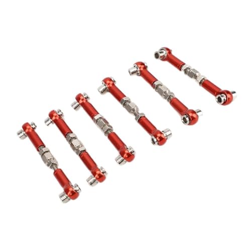 6 PCs Verstellbare Servo -Links Spurstange Set für RC -Auto 1/10 Car 47mm Accessoireslight Blau aus Aluminium Alle Servos LinkServos Link Rodrc Car Accessoriestie Rod (Rot) von Acouto