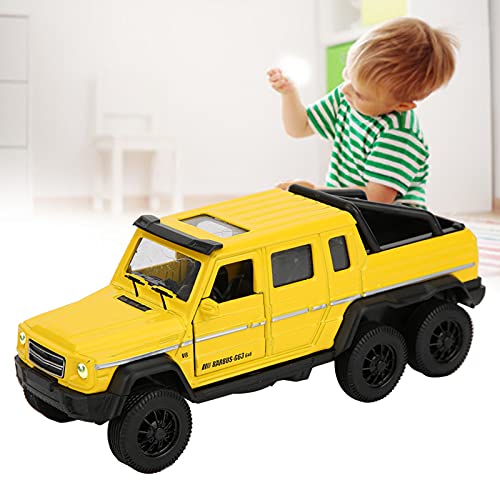Acouto 1:32 Hohe Simulation Legierung Auto Spielzeug Fahrzeug Modell hellen Ton Zurück Kinder Kinder Druckguss Modell Autos Spielzeugautos (mercedes gelb) von Acouto
