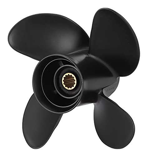 Acouto 10.4x12 Außenborder Motorpropeller 4 Blades 13pcs Spline Boot Marine Fit für 35-65 PSst Propelleroutboard PropellerEngine PropellerEgine Propeller für Suzukioutboard Motor von Acouto