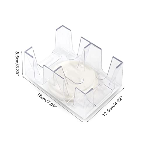 Acouto 2 Deck/6 Deck Rotationskartenschale Praktische Spielkartenhalter Clear Card Game Organizer (Setzen Sie 6 Poker) von Acouto