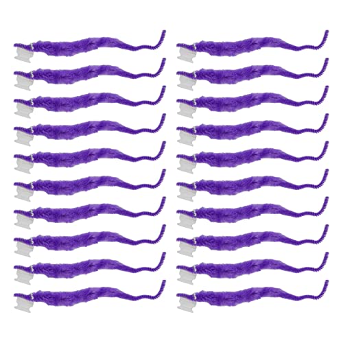 Acouto 20 PCs Pelzig P -Material Niedlich DIY Kompakt Tragbarer Fuzzy Für Party Purple Pelzy Wormfuzzy WormsFuzzy Toy Für Partycute Wurmspielzeug -Spielzeug in F Endl mit und Braucht Ihre (#2) von Acouto