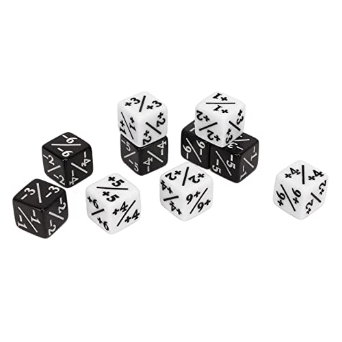 Acouto 20pcs 16 Mm Positive und Negative Würfel Weiße 4 -seitige Würfelzähler für Mathematikunterricht Die und Willenswürfel Sind Die Mathematik Basic Develop Dicedice Counterblac von Acouto