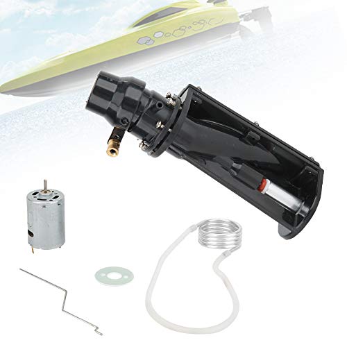 Acouto 380-Motor-Wasserstrahlpumpenpropeller für RC-Boote, Zuverlässiges, Verbessertes Zubehör für Bootfahren und Steuerung, Kunststoff + Metall, Schwarz/Weiß, 6-12-V von Acouto
