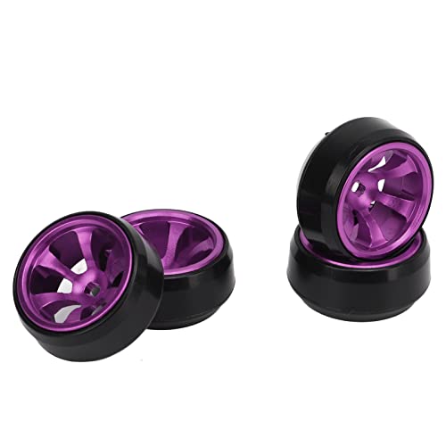 Acouto 4 PCs RC -Drift -Reifen Aluminium Legierungsreifen Ersatzteile für K989 /28 RC Auto Rot Dieser Reifen Drift Applica Tire1 /28 Car Tirerc Driftreifen für (Purple) von Acouto